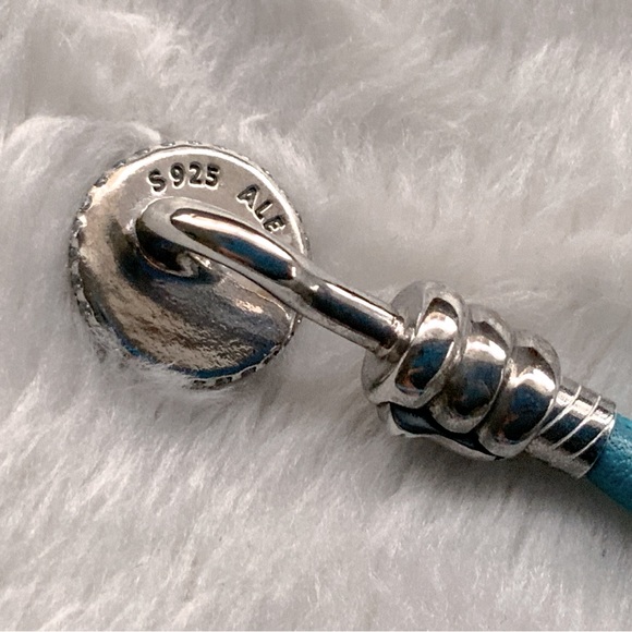 Genuine Pandora Turquoise Leather Double Wrap Bracelet - Picture 5 of 11